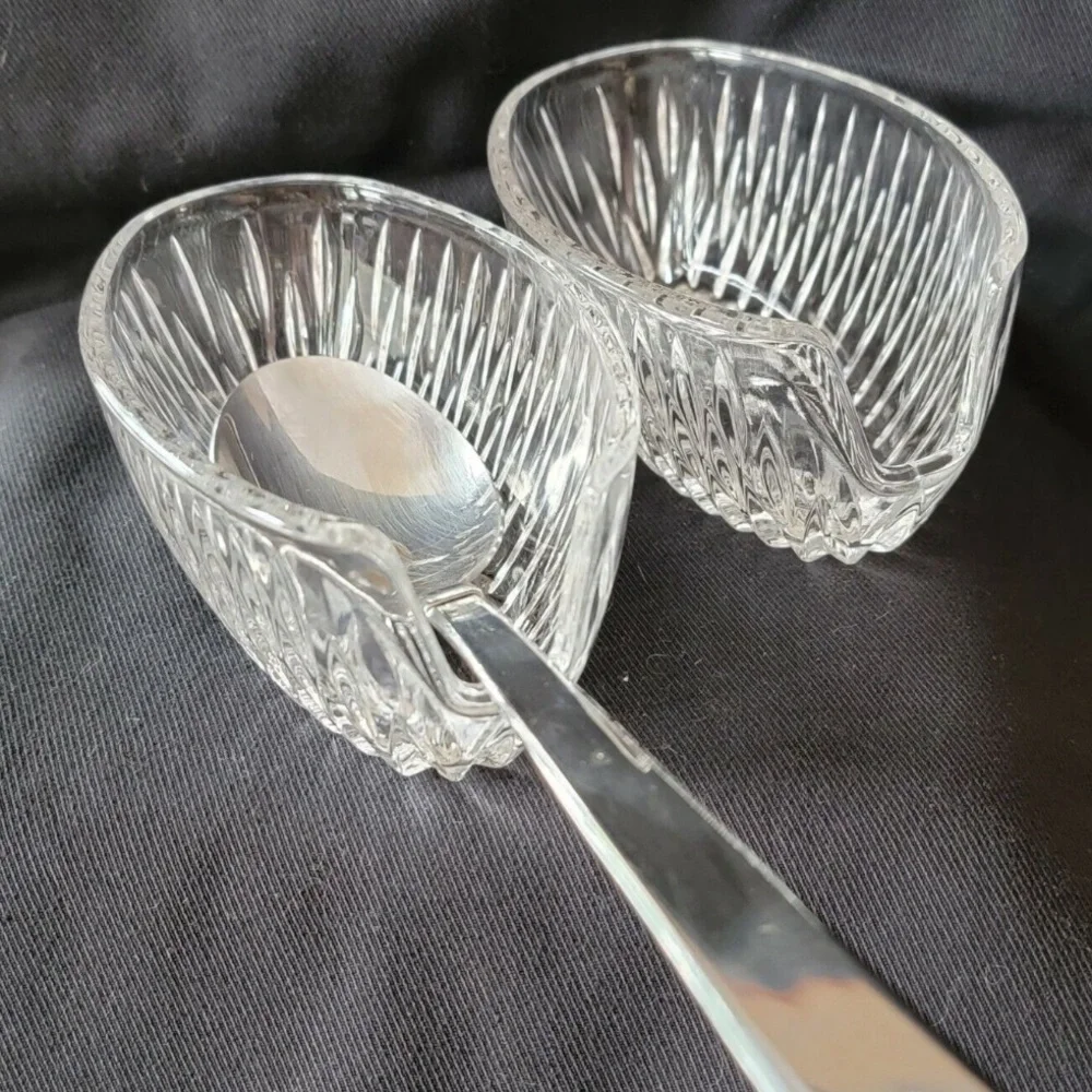 Princess House Crystal silverware set of 2  Royal Highlights Pattern Starburst - Picture 3 of 6